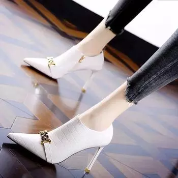 Cresfimix женские классические высококачественные бежевые туфли с острым носком на высоком каблуке-шпильке для вечеринок на каблуках женские милые классные черные туфли на каблуке A9624 34