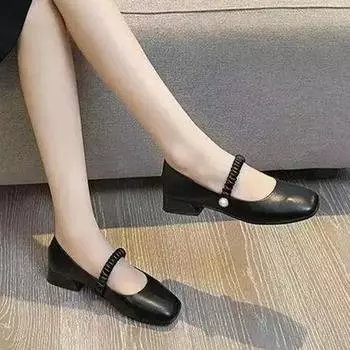 Cresfimix Women Classic Round Toe High Quality Black Pu Leather Plus Size High Heel Shoes Lady Casual Beige Office Heels A9703 34