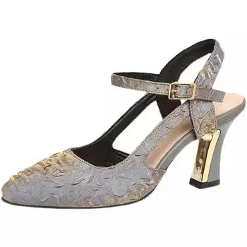 Cresfimix Women Cute Light Weight Spring & Summer Comfort High Heel Shoes Lady Classic Beige Office Office Shoes Zapatos A1508 35