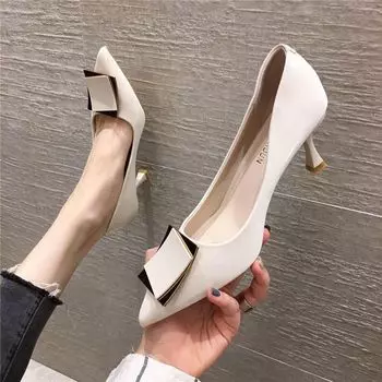 Cresfimix Women Fashion Light Weight High Quality Stiletto Heels Lady Casual Autumn Street & Office Green High Heel Shoes A9268 35