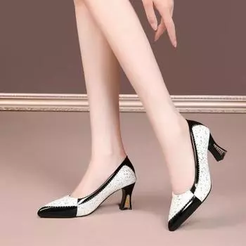 Cresfimix Zapato Negro Tacon женские сексуальные вечерние туфли для ночного клуба кожаные туфли на высоком каблуке женские модные весенне-осенние черные туфли-лодочки A72b 35