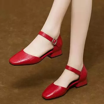 Cresfimix zapatos dama женские модные туфли из искусственной кожи красного цвета на высоком каблуке женские классические туфли для вечеринок и ночных клубов на черном каблуке a5984 35