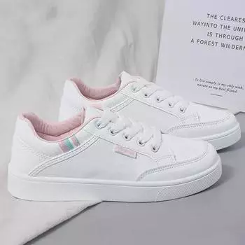 Cresfimix Zapatos De Mujer белые нескользящие школьные туфли из искусственной кожи для женщин-студенток повседневные уличные туфли на шнурках Sapatos A9631 35