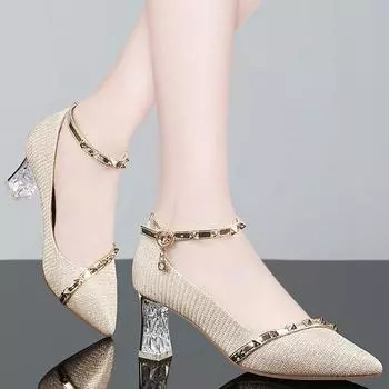 Cresfimix Zapatos De Mujer женские модные милые высококачественные весенние туфли на высоком каблуке женские повседневные милые серебристые туфли A9425 35