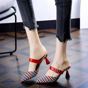 Cresfimix Zapatos De Mujer женские модные милые черные туфли с узором в клетку на каблуке женские милые удобные весенние туфли на каблуке A9878 35