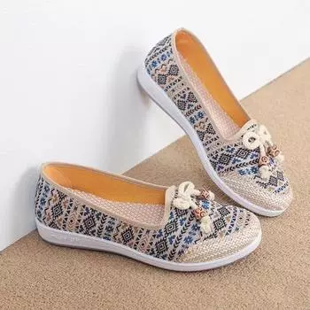 Cresfimix Zapatos De Mujer Ретро Легкие Комфортные Весенние Туфли Без Застежки Нескользящие Танцевальные Туфли На Плоской Подошве Женские Мокасины Для Рабочего Стола Для Отелей A1181 35