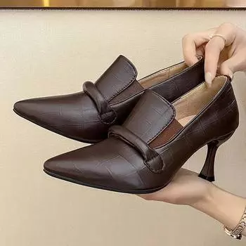 Cresfimix Zapatos De Mujer Sapatos Femininas женские милые коричневые легкие туфли на высоком каблуке с лодыжкой женские классные черные туфли A1272 35