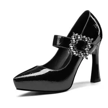 Cresfimix Zapatos De Mujer Women Cute Sweet Round Toe Platform Spring & Summer Party High Heel Shoes Lady Sexy Pumps A348 34