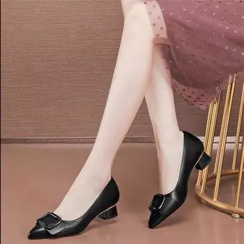 Cresfimix Zapatos De Mujer женские модные милые черные туфли из искусственной кожи для офиса на квадратном каблуке женские повседневные удобные элегантные туфли-лодочки A1263 35
