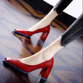 Cresfimix Zapatos De Mujer женские классические высококачественные туфли для офиса с круглым носком на высоком каблуке туфли-лодочки со змеиным узором A9746 35
