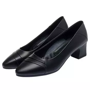 Cresfimix zapatos de mujer женские классические высококачественные весенние туфли без застежек на нескользящем высоком каблуке женская повседневная офисная обувь ba396 35