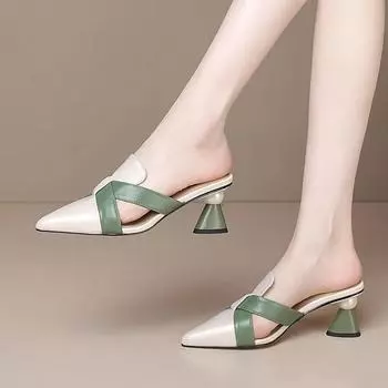 Cresfimix Zapatos De Mujer женские милые легкие весенние и летние туфли класса люкс на каблуке без застежки женские модные туфли-лодочки A1361 35