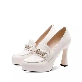 Cresfimix Zapatos De Mujer женские модные бежевые туфли на платформе с круглым носком и высоким каблуком, водонепроницаемые туфли Aldy Sexy Party Autumn A386 34