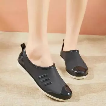 Cresfimix Zapatos De Mujer женские модные легкие черные нескользящие весенние и летние туфли для водонепроницаемого дождя прохладные мокасины A629 36