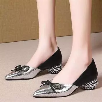 Cresfimix zapatos de mujer женские модные серые туфли высокого качества на квадратном каблуке для вечеринок, женские туфли больших размеров для ночного клуба a6511 35