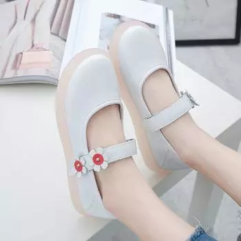 Cresfimix Zapatos De Mujer женские повседневные милые белые туфли из искусственной кожи на липучках женские модные удобные офисные туфли на плоской подошве A9712 34
