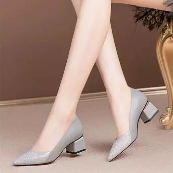 Cresfimix Zapatos De Mujer женские сексуальные легкие весенние туфли-лодочки на квадратном каблуке женские повседневные элегантные черные туфли-лодочки для офиса A1204 35