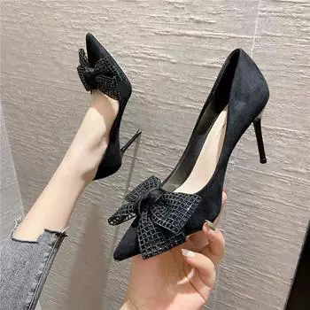 Cresfimix Zapatos De Mujer женские сексуальные винно-красные туфли-бабочки высокого качества на шпильках женские вечерние черные удобные туфли на каблуке A9276 35