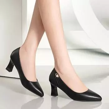 Cresfimix Zapatos De Mujer женские высококачественные черные роскошные туфли на высоком каблуке для вечеринок женские классические удобные туфли-лодочки для офиса A1267 35