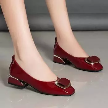 Cresfimix Zapatos Mujer женские классические туфли с круглым носком и квадратным каблуком 3 см, женские модные офисные черные туфли больших размеров A9343 35