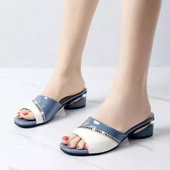 Cresfimix Женская мода Милые разноцветные высококачественные весенние туфли без застежек с открытым носком Женские повседневные сандалии Sapatos Femininas A1477 35