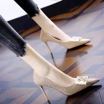 Cresfimix Женская мода сексуальные вечерние ночные клубные блестящие туфли на высоком каблуке женские повседневные уличные и офисные туфли на шпильках Zapatos A9613 34