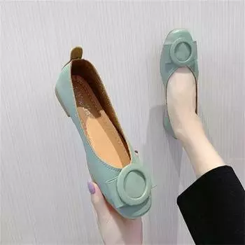 Cresfimix женские классические туфли с круглым носком, зеленые, легкие, весенние, нескользящие, на плоской подошве, модные, бежевые туфли A1449 35