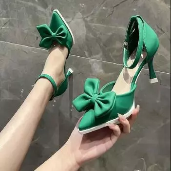 Cresfimix женские модные классические черные туфли-бабочки для офиса на высоком квадратном каблуке женские милые повседневные туфли-лодочки с острым носком на высоком каблуке a3291 34