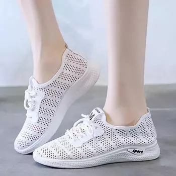 Cresfimix женские модные легкие белые сетчатые дышащие туфли на шнуровке женские повседневные нескользящие черные удобные весенние туфли A1338 35