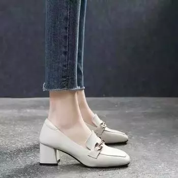 Cresfimix женские модные милые легкие удобные весенние офисные туфли на высоком каблуке женские повседневные бежевые туфли из искусственной кожи на каблуке ba361 35