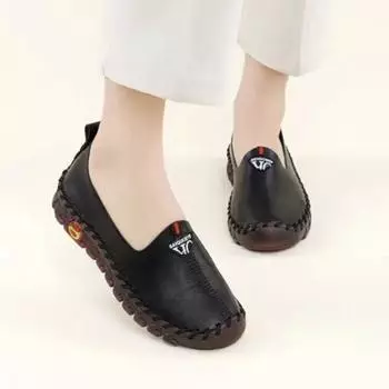 Cresfimix женские модные туфли с круглым носком, легкие, нескользящие, удобные, весенние, без застежек, женские повседневные летние офисные туфли A1550 35