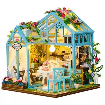 CRESYMME Кукольный домик Миниатюрный набор Деревянный 3D Пазл DIY Ручная работа Для Взрослых (Цветочная Мечта)