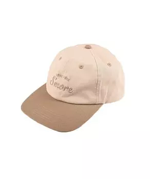 crew cap embroidered logo cotton cap cap [S more] S more 100% (beige)