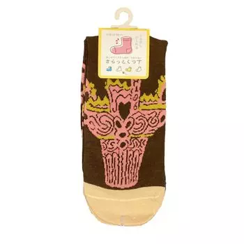 Crew Jomon Earthenware [Kyosuke] Socks, Women s Socks, Cute, Ankle, Length, 23-25cm, Thick, Gift, Socks, Earthenware, Flame-shaped