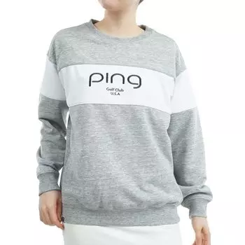 crew neck sweatshirt quick UV Golf LL [Pin Apparel] Women s (absorbent, drying, protection) / / 622-4262900 021_Gray