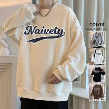 Crewneck Hoodie Men s Fashion Spring Loose Base Shirt Ins Fashion Brand Long Sleeve Pullover Top Men s Wear M