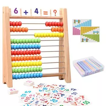 CRIMOCA 100 Ball Таблица для подсчета чисел 100 Ball Rainbow Abacus 100 Образовательное обучение Начальная школа Обучение Обучение Бусина