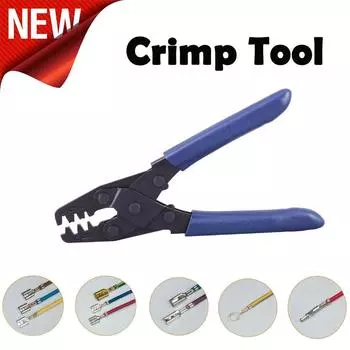 Инструмент для обжима проводов Комплект для обжима проводов с открытым корпусом, 10–22 AWG синий