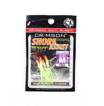 Crimson CSA-M Береговой крючок для джиггинга Twin 2 шт. в упаковке Размер M (2587)
