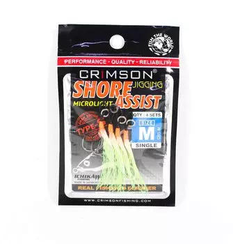 Crimson CSS-M Береговой Крючок для Джиггинга Одинарный 4 шт. в упаковке Размер M (2617)