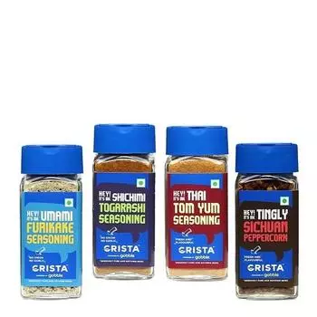 CRISTA Asian Spices | Приправа «Тогараши» x 45 г | Приправа «Том Ям» x 40 г | Приправа «Фурикаке» x 40 г | Сычуаньский перец x 40 г