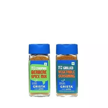 CRISTA Berbere and Vegetable Seasoning Combo Pack | Смесь специй Berbere x 1, 50 г | Овощная приправа x 1, 50 г | Упаковка из 2 шт. | Без добавления красителей