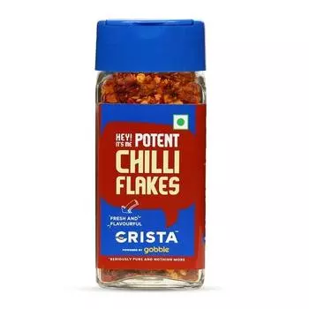 CRISTA Potent Red Chilli Flakes | Итальянская приправа для итальянской кухни | Приправа для пиццы и пасты | Без добавления красителей и наполнителей | 30 г