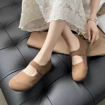 CRLAYDK 2024 Fashion Women s Dress Shoes Casual Mary Jane Light Ballet Flats Close Rounded Toe Buckle Pumps Walking Loafers 35