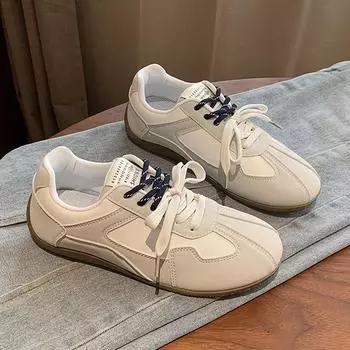 CRLAYDK 2024 Классические женские кроссовки для ходьбы со шнуровкой из замши и кожи Удобные повседневные нескользящие кроссовки для бега Спортивные теннисные кроссовки 35