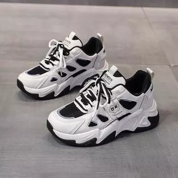 CRLAYDK 2024 Летние массивные кроссовки для женщин с сеткой, дышащие, для бега, тенниса, платформы, модные повседневные кроссовки для ходьбы для девочек 35