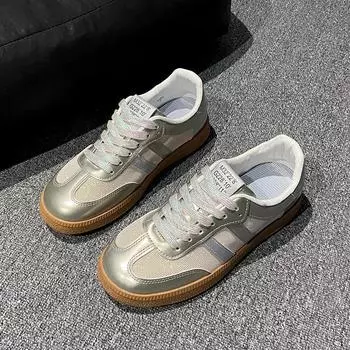 CRLAYDK 2024 New Women s Mesh Skate Shoes Low Top Sneakers Lace Up Casual Walking Tennis Fashion Flats Loafers for Ladies 35