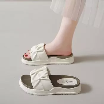 CRLAYDK 2024 New Women s Platform Sandals Designer Fold Strap Slides Open Toe Casual Summer Beach Outdoor Slippers for Ladies 39