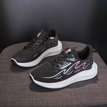 CRLAYDK 2024 Новые женские кроссовки для бега по шоссе, легкие сетчатые дышащие кроссовки для ходьбы, со шнуровкой, удобные спортивные, студенческие, теннисные 35