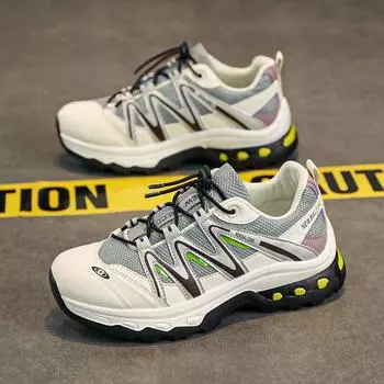 CRLAYDK дизайнерские женские сетчатые дышащие кроссовки на шнуровке для походов на танкетке для спорта, ходьбы, путешествий, нескользящие, для работы, тенниса 35